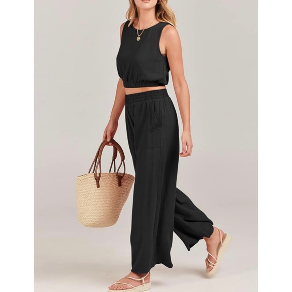 ❗️FINAL❗️ 🆕 ANRABESS Sleeveless Crop High Waist Pant Set XL 🔴🔴 - Picture 2 of 4